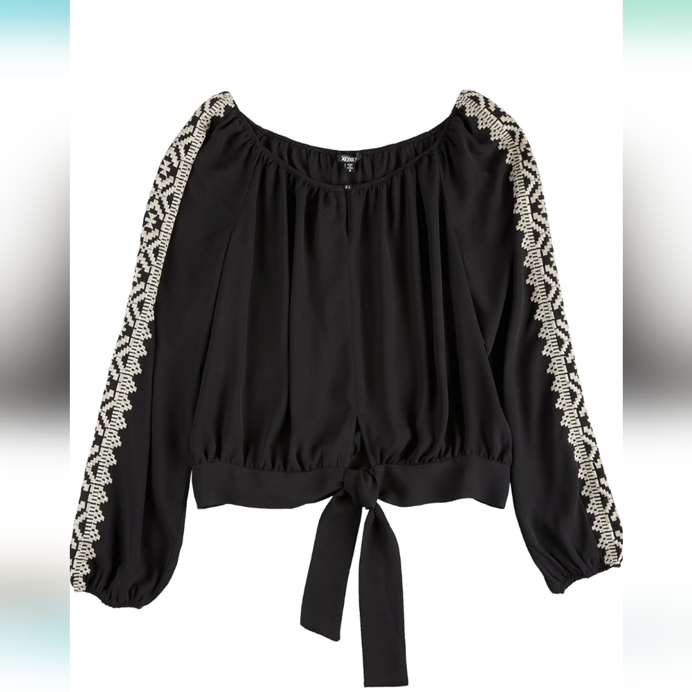 XOXO Peasant Embroidered Blouse